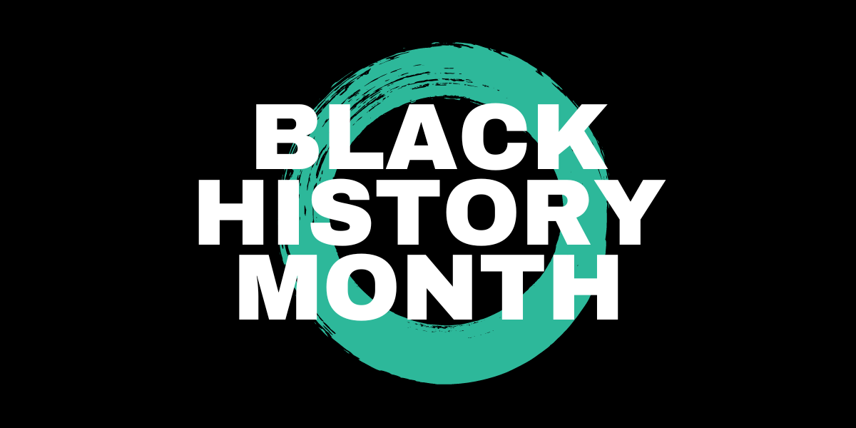 alt="What Black History can mean. Words on a black background with a green circle"